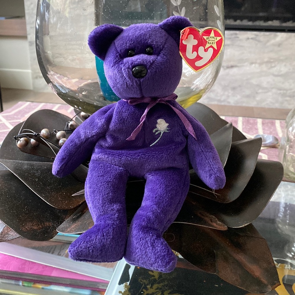 Princess Diana TY Bear RARE 1ST YEAR EDITION Collectible 1997 Beanie Baby 8.5"